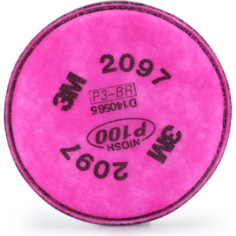 Coton filtrant haute efficacité 3M 2097 P100, filtre particules, vapeurs organiques, poussières et fumées de soudure (1/3)