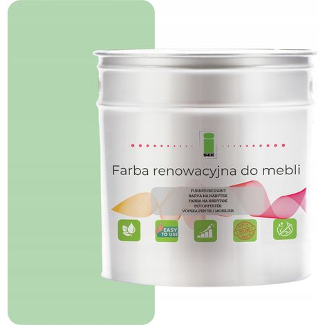 Peinture pour meubles de cuisine 6019 vert satiné 2,5 L pour façades en bois 2 en 1 (1/5)