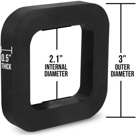 NALOOKAMIC Paquet de 3 silencieux de récepteur d'attelage de 2 pouces pour supports de boule réglables réduisant les cliquetis et le bruit, compatibles avec tout récepteur d'attelage de remorque de 2 (1/4)