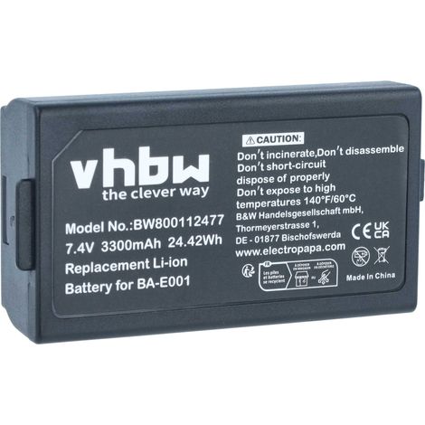 vhbw Battery Replacement for Brother PJ7, BA-E001 for Printer Copier Scanner Label Maker (3300 mAh, 7.4 V, Li-Ion) (1/5)