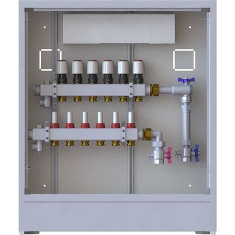 Station UnoFloor Basic 6R 6 HK, rechts mit WMZ-Set, 230V (1/2)