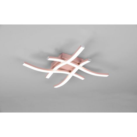 Plafoniera Moderna Design Hashtag Route Oro Rosa Led 4000k Trio Lighting (1/4)