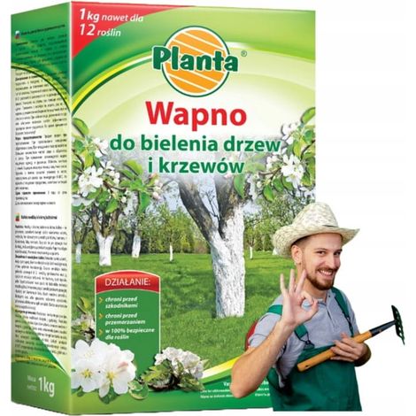 Cal para blanquear árboles y desacidificar suelos 1kg
