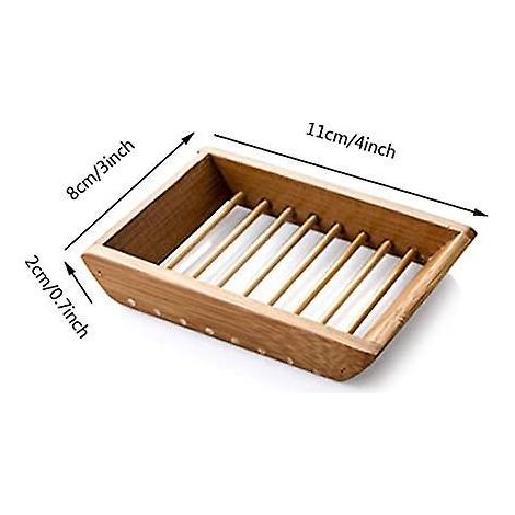 lot De 1 Porte-savon En Bois Bambou Naturel Bote Savon Support De Stockage De Savon De Douche Saver Pour Salle De Bain Douche Cuisine (1/5)