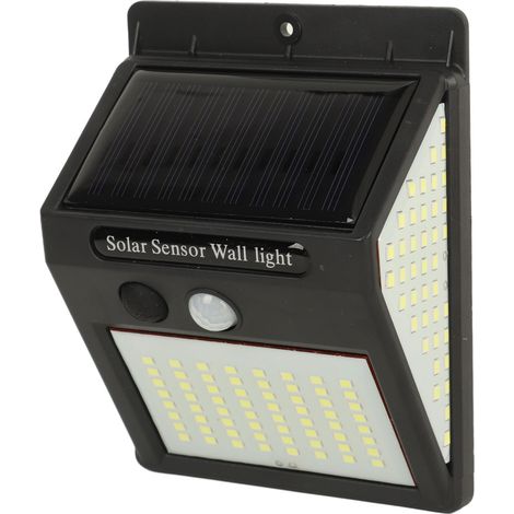 Applique murale solaire LED étanche IP65, éclairage sur 3 faces avec capteur intelligent pour jardin extérieur (1/5)
