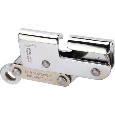 Auffangvorrichtung für Kletterseile, aus hochfestem legiertem Stahl, selbsthemmend, für Baumpfleger und Expeditionen. (1/5)