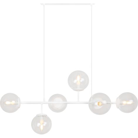 LAMPADA DA SOFFITTO SIENA BIANCA 6 PARALUME PIATTO E14 BRACCI LUNGHI (1/5)