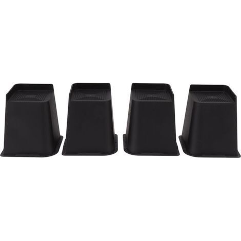 Pieds de meubles, 15 cm (6 pouces), robustes, antidérapants, en matériau ABS, pratiques, carrés, adaptés aux chaises et aux canapés. (1/5)