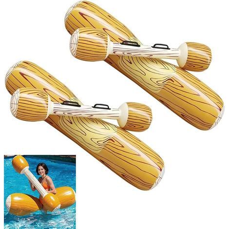 4 Pcs Ensemble Flottant Gonflable,Ensemble Jouets pour Adulte Gonflable Flottant Jouet d'aviron, Adultes Pool Party Jeux de Sports Nautiques Connectez-Vous Radeaux pour Flotter (1/4)