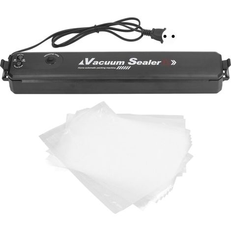 Machine Sous Vide Alimentaire Noir – Appareil Multifonctionnel Avec Aspiration Rapide, Longueur De Scellage De 30 Cm, 10 Sacs Sous Vide Inclus, Idéal Pour La Cuisine Et Le Camping (1/5)