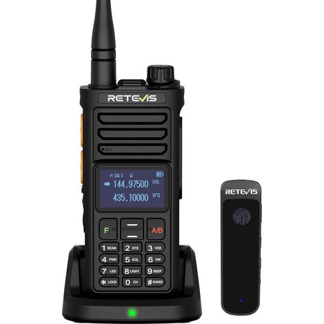 Ailunce RA89R Walkie Talkie avec Écouteurs, Répéteur Temporaire Radio Amateur, Contrôle App, Type-C Ransmission, 2800 mAh, 1750Hz, Longue Portée de Plein Air Passionnés(1 pièce) (1/5)