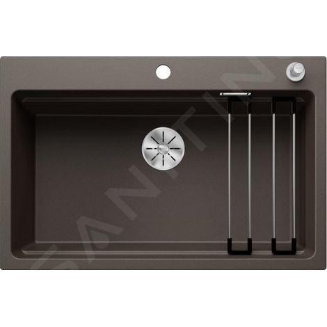 Blanco Etagon 8 - Évier en silgranit, 780x510 mm, avec commande de vidage et accessoires, InFino, café 525186 (1/3)