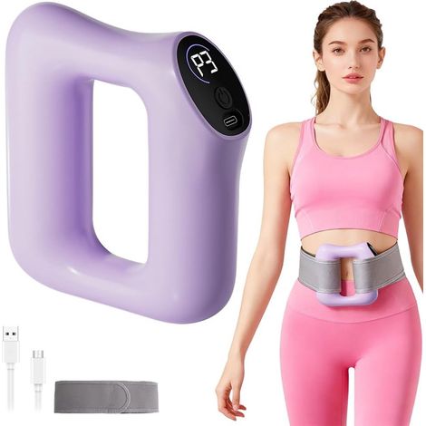 Anello massaggiante multifunzionale per la fascia - Anello snellente per la vita - Anello massaggiante ricaricabile tramite USB con 5 bracci massaggianti regolabili (1/5)