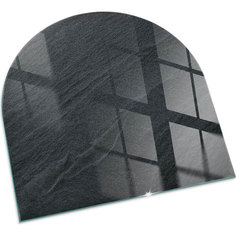 Plaque de protection Carrée en verre trempé de sol décorative imprimée sous cheminée Texture de pierre naturelle 100x100 cm (1/5)