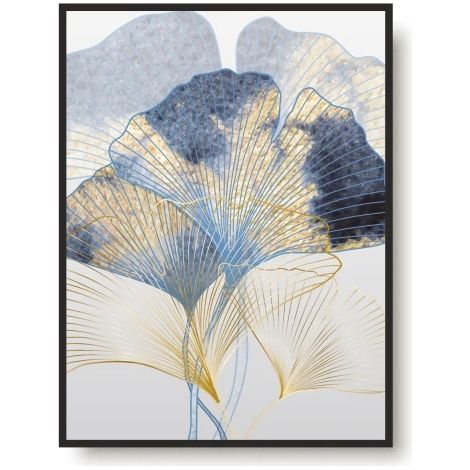 Affiches murales dorées pour salon, chambre à coucher, motif floral 50x70 (1/5)