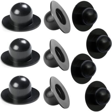 10 bouchons de piscine Intex, bouchons de fond de rechange pour pompes de filtration de piscine, compatibles avec les piscines Intex (noirs) (1/5)