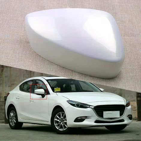 Neue Außenspiegelkappe vorne rechts, weiß, ABS, passend für Mazda 3 Sport (Zubehör JXLGV) (1/5)
