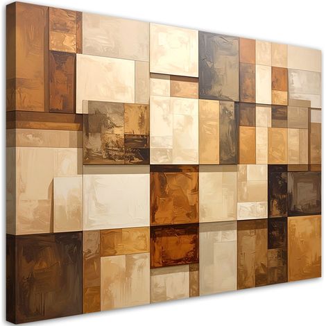 Leinwandbilder Beigebraune geometrische Abstrakt 30x20 (1/5)