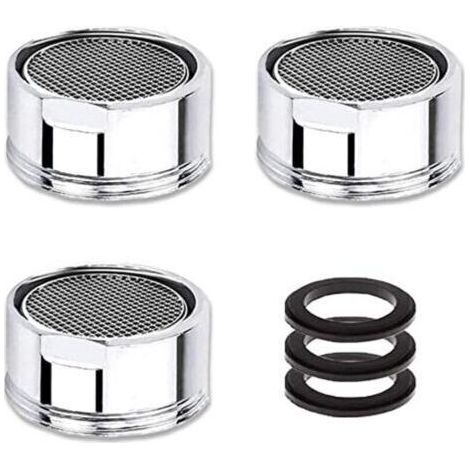 Mousseur Robinet M24, 3 Pièces Aerateur Robinet Economie D'eau Avec Filtre en Acier Inoxydable, Aérateur de Filtre a Eau Robinet(24mm Filetage mâle) (1/4)