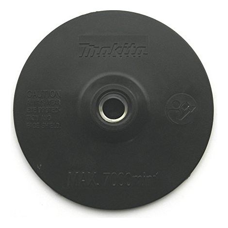 Makita – Plateau de ponçage caoutchouc 125mm M14 P05898 – Pour meuleuse – Pour bois dur et teck – Technologie anti-vibration
