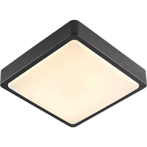 Applique et plafonnier ext AINOS carré gris LED 17W 3000K/4000K IP65 - SLV - 1003450 (1/4)