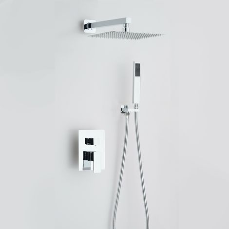 Set de ducha empotrado, monomando, acabado en cromo modelo Arenas
