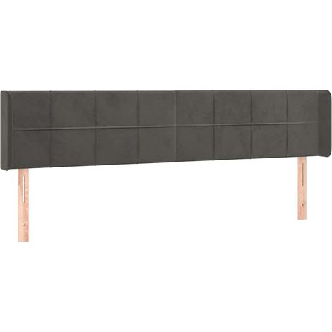Maison Exclusive - Kopfteil mit Ohren Dunkelgrau 183x16x78/88 cm (1/5)