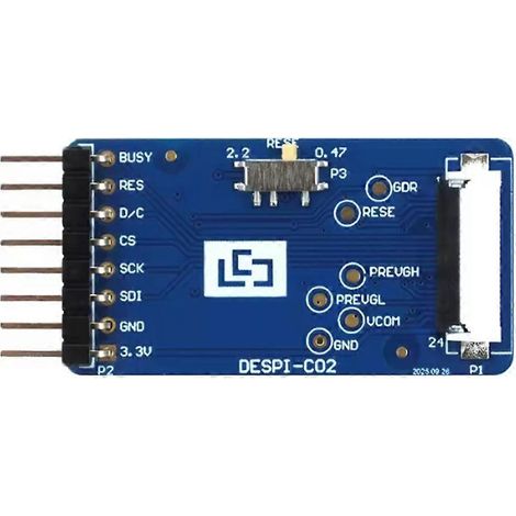 Carte d'adaptation de connexion E-Ink HAT pour écran Epaper DESPI-C02 (1/5)