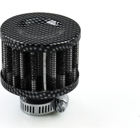 2x 12mm Universal Auto Luftfilter Cold Air Intake Filter Schwarz