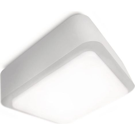 Plafoniera quadrata 20 cm alluminio grigio (1/2)