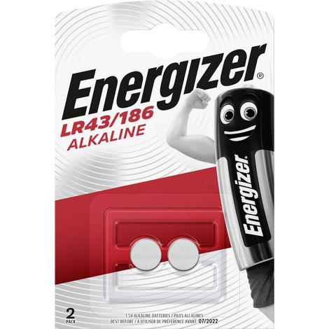 Energizer Knopfzelle LR43 1.5 V 2 St. 123 mAh Alkali-Mangan AG12 (1/2)