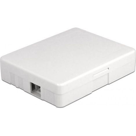 BOÎTE DE RACCORDEMENT LWL POUR MONTAGE MURAL - POUR 2 X SC SIMPLEX OU LC DUPLEX - BLANC 86842 (1/5)