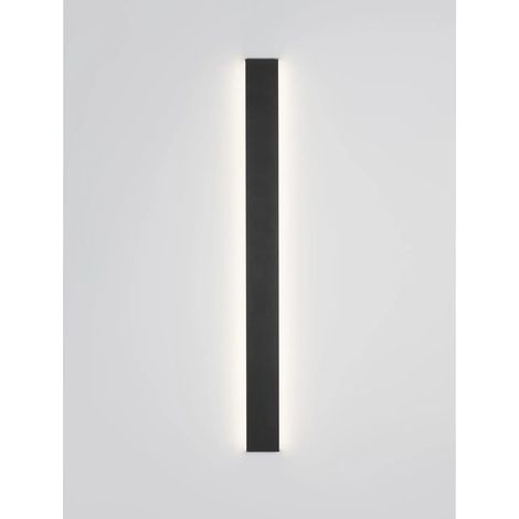 [NEUWERTIG] B-Ware Nova Luce Wandleuchte Wandlampe Seline Led Schwarz Warmweiß Aluminium 90 Cm 36 W