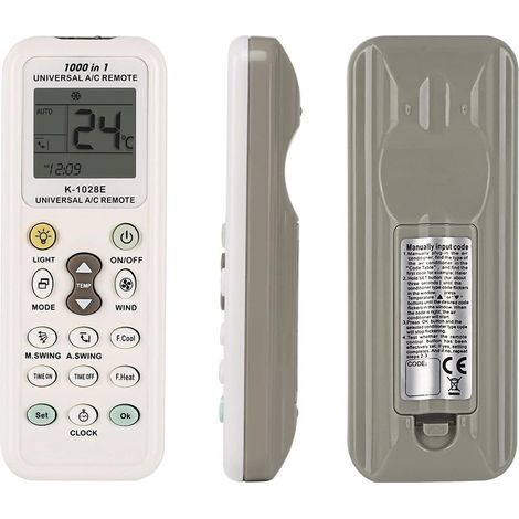 Télécommande Universelle de climatiseur pour LG Gree Midea Toshiba Haier Daikin Hitachi Sharp Panasonic Samsung Sanyo Hisense Fujitsu Whirlpool et Plus de 1000 Marques contrôleur de climatisation (1/5)
