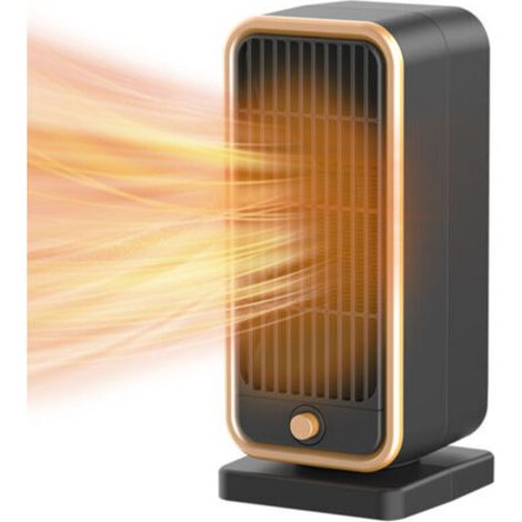 500 W PTC ceramic space heater with low noise, rapid heating, portable personal heating fan with 30-degree tip-over and overheating protection (1/5)