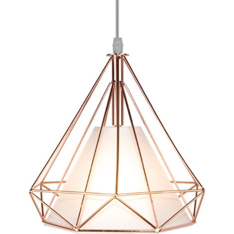 Pendelleuchte Industrielle Metall Eisen Hängelampe e27 Höhenverstellbar Hängende Deckenleuchte für Schlafzimmer Wohnzimmer(Roségold)