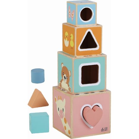 Sortierspielzeug aus Holz für Kinder, Montessori, Bausteine, Tierformen
