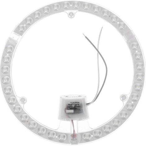 Ampoule LED circulaire 23 cm (9 pouces) - Panneau magnétique de remplacement 36 W - Ampoule fluorescente circulaire, non dimmable, pour chambre, salon ou bureau (1/4)