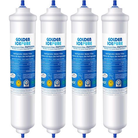 4-teiliges Wasserfilterset, Chlor- und Kalkreduzierung, Aktivkohle-Wasserfilter, für Samsung- und LG-Kühlschränke (1/5)
