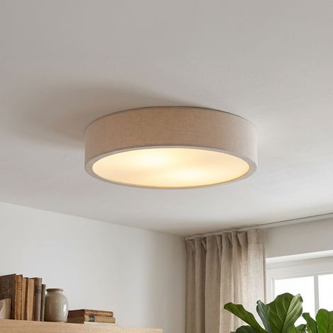 Runde Deckenlampe Holz Glas Ø37cm blendarm E27 Flur Wohnzimmer Deckenleuchte