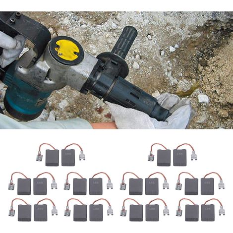 Lot de 20 balais de carbone pour meuleuse d'angle, marteau électrique, pic électrique, machine de découpe, polisseuse à balais de carbone, perceuse électrique et accessoires pour outils électriques. (1/5)
