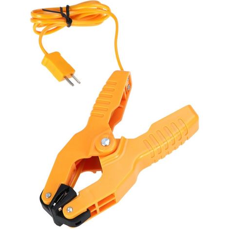Pince à Thermocouple de Type K Ht-05 pour Thermomètre Industriel, Plastique Jaune, Précision Élevée et Large Plage de Mesure 40 à 200°c, pour Mesure de Température Industrielle