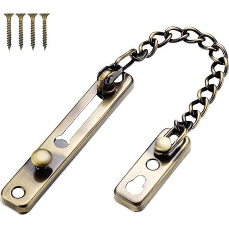 Chaîne de Porte de Sécurité Serrure Porte Interieure Serrure de Chaîne de Porte en Acier Inoxydable Chaîne de Garde de Loquet de Porte Verrou