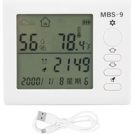 Thermomètre hygromètre numérique haute précision, mesure température et humidité, indicateur double usage, testeur digital exact (1/5)