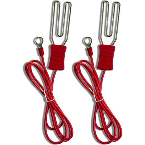 Kit de connexion de clôture électrique en acier inoxydable avec pinces crocodiles - Connecteur de terre pour clôture de pâturage - Câble de 1 m - Pince inoxydable - Kit de montage - Accessoires de (1/5)