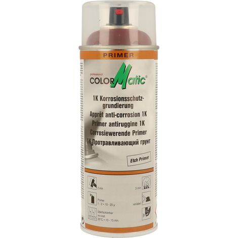 COLORMATIC - Apprêt anti-rouille 1K rouge brun - aérosol de 400ml - 756818 - Ce produit de marque COLORMATIC est neuf.