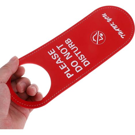 15cm Red Double Sided Hanging Office Door Sign Do Not