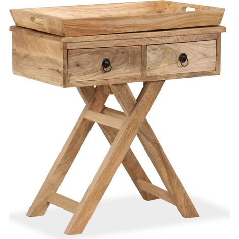 Table d'appoint et bout de canapé - Table Café Bois de manguier massif 65 x 40 x 76 cm BV783810 - BonneVie (1/5)