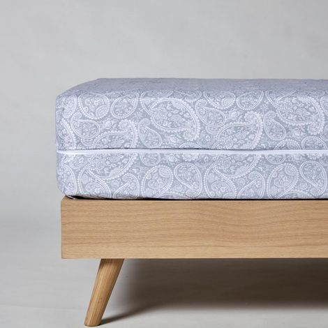Matelas en Cachemire Gris imprimé. - (Gris - 80x190 cm.) (1/5)
