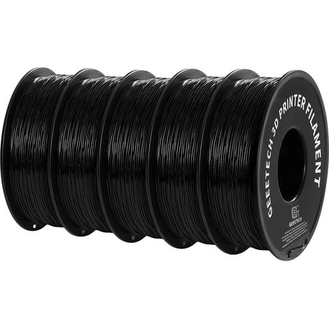 Filamento TPU, altamente elastico, compatibile con la maggior parte delle stampanti 3D, nero (1/2)
